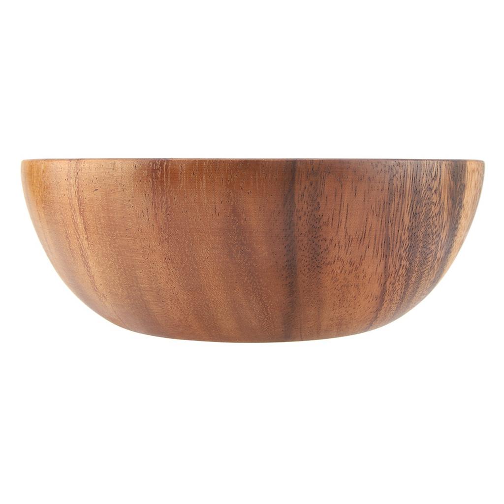Solid Acacia Wooden Bowl for Salad Soup Rice Hand Made Wooden Bowl Kitchen Utensils