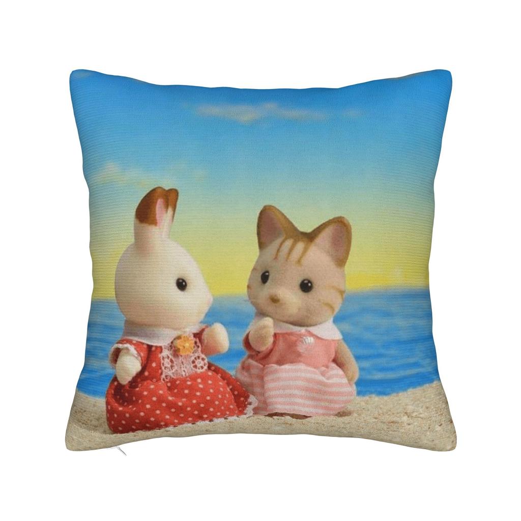 Sylvanian Families Pillow Case Soft Pillow Cover Morden Cushion Cover For Living Room Chair
