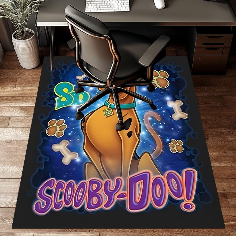 Scooby Doo Polyester Carpet, Soft Indoor Mat for Office Chair, Living Room, Computer Desk - Decorative Home Office Rug Design
