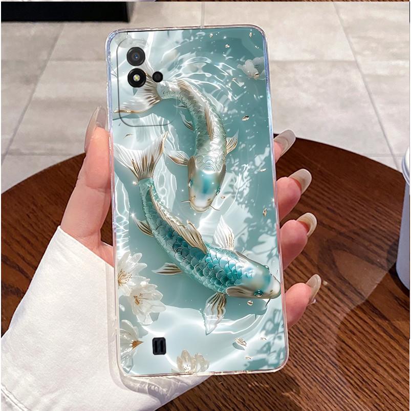 For Realme Narzo 50i RMX3235 Phone Case Luxury Cute Love Rabbit Funny Clear Soft Silicone Back Cover For Realme Narzo50i Cases