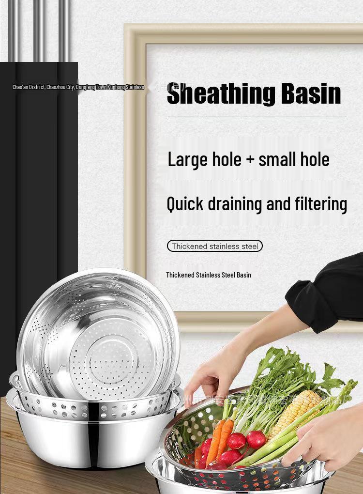 Stainless Steel Multi-Purpose Draining and Washing Basin