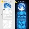 Glow In The Dark Moon And Star Wall Stickers For Kids Bedroom Living Room Decor Luminous Wall Decals Children's Room Wall Art Night Sky Stickers