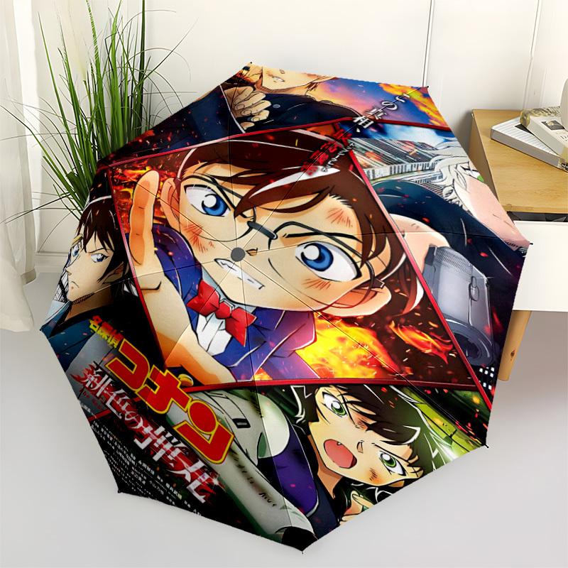 1pc Detective Conan Automatic Open/Close Umbrella - Compact Travel Umbrella, Perfect for Women & Men - Ideal Birthday/Christmas Gift, 211