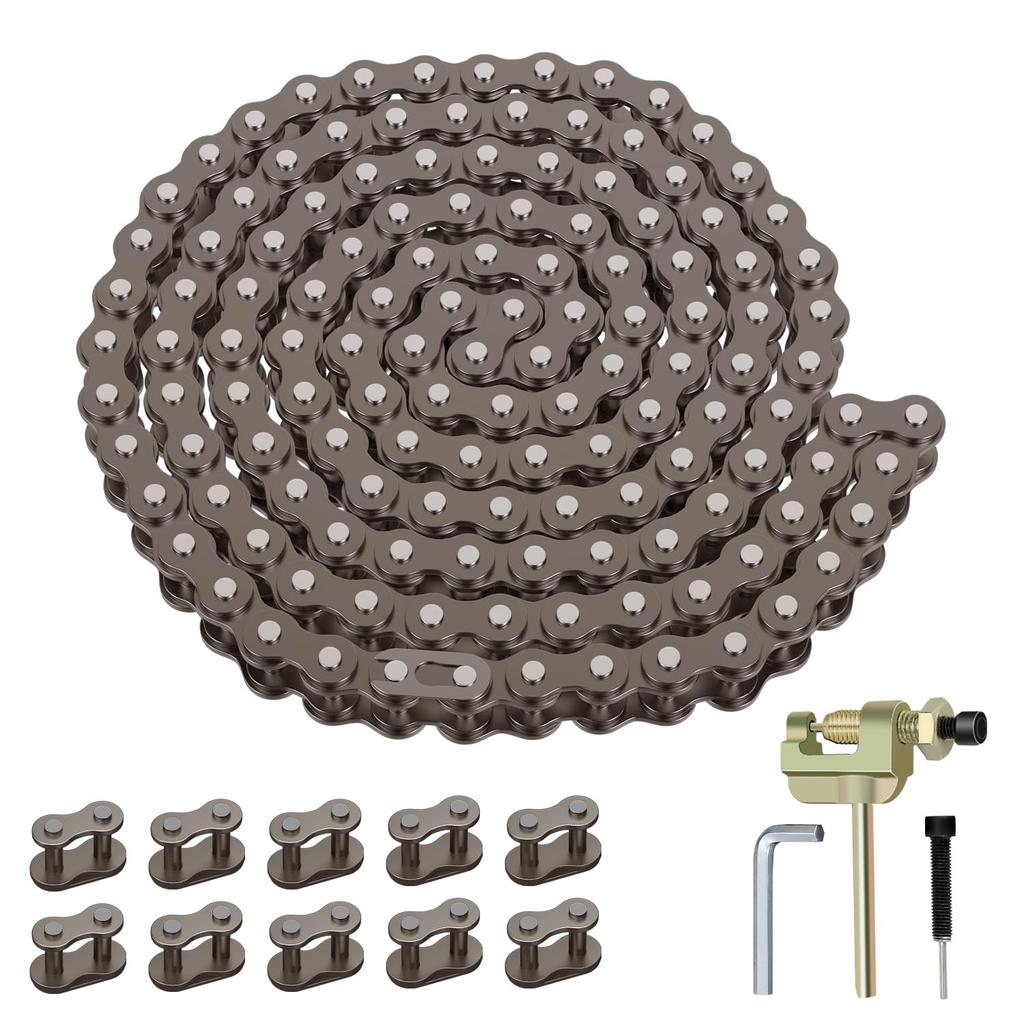 HIAORS 25H Chain 132L with Connecting Master Link for Razor MX500 and MX650 Gas Electric Scooters Mini Bikes Mini Pocket Bikes