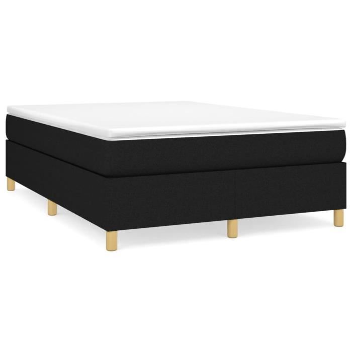 3144524 vidaXL Divan Bed with Mattress Black 140x200 Cm Fabric