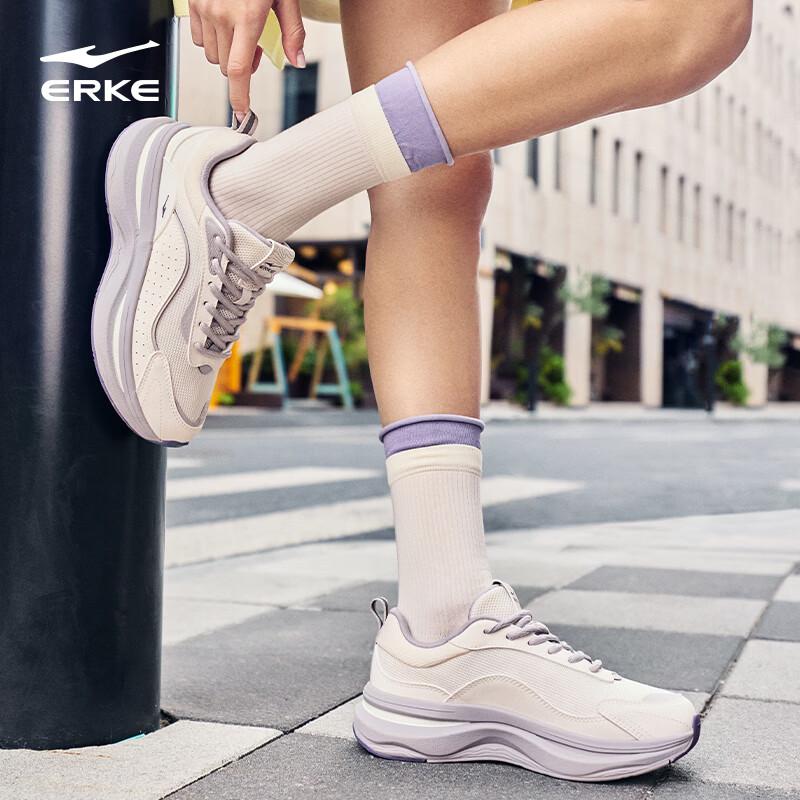 ERKE Casual Shoes 26 New Women's Comfortable Thick Soled Shock Absorbing Versatile Sports Dad Sneakers