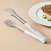 BBQ Tongs 304 Stainless Steel Food Tongs Anti-Scald Bread Steak Clip Kitchen Utensils Versatile Grilling Serving Tongs