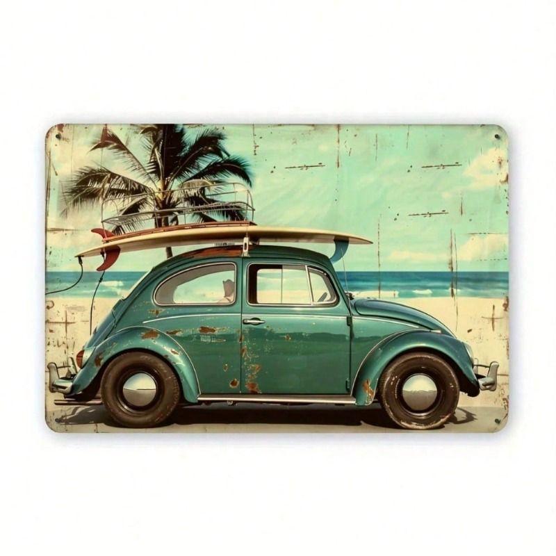 

Vintage Surfing Metal Wall Art, Anti-Corrosion Home Decor Poster