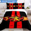 Football Club Emblem lion 3pcs K-pop music group Bedding set,Ideal for Bedroom, Dormitory,Including Duvet Cover And 2pcs Pillowcases,Fan gifts
