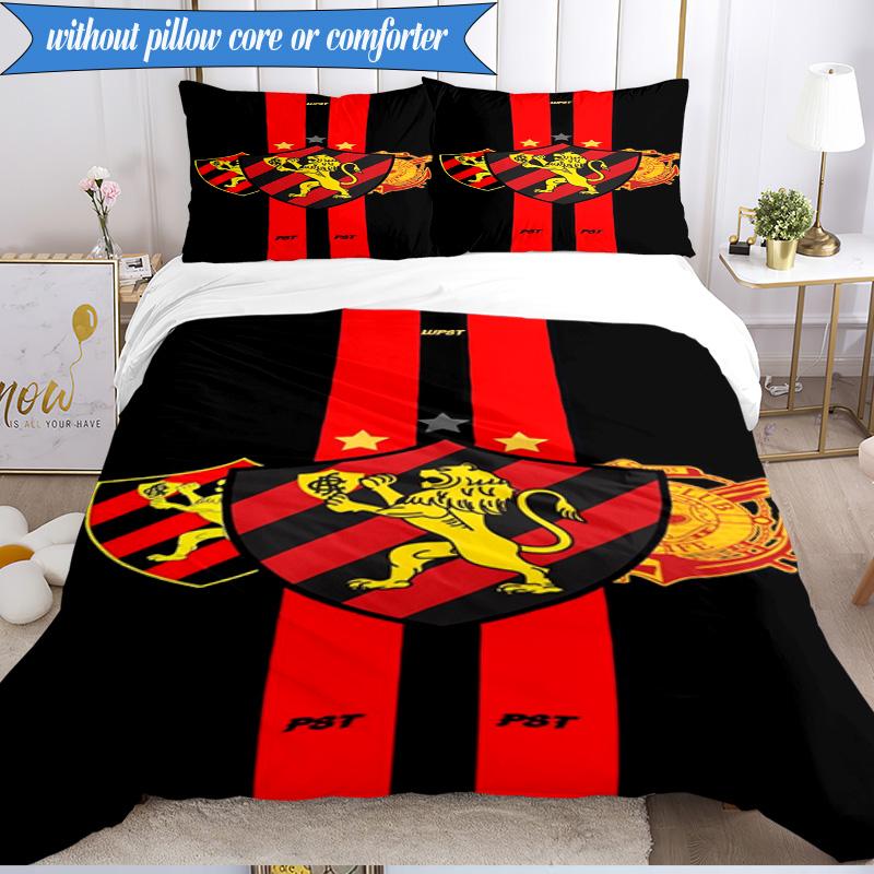 Football Club Emblem lion 3pcs K-pop music group Bedding set,Ideal for Bedroom, Dormitory,Including Duvet Cover And 2pcs Pillowcases,Fan gifts