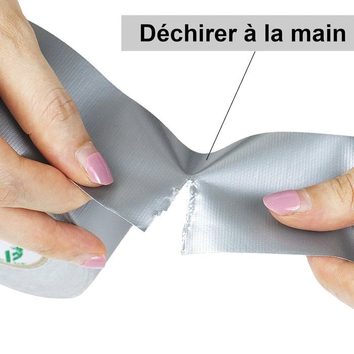 Ruban Adhésif Toilé - SSS - BOMEI PACK Unil - Argenté - 50 mm x 30 m - 2 Rouleaux