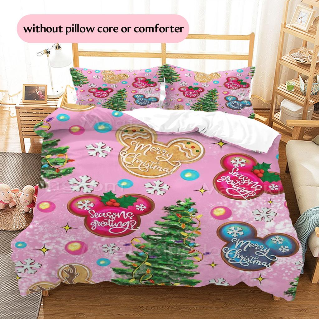 Bright Yellow Mickey Mouse Print Bedding Set, Comfortable and Warm, The Perfect Choice for Decorating A Child's Bedroom.