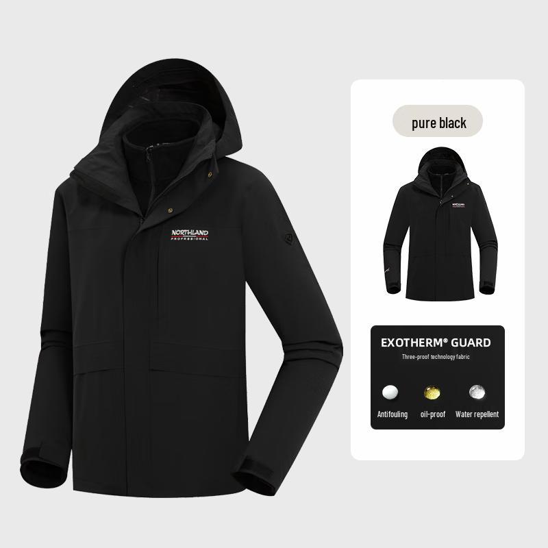 

NORTHLAND Men s 3-in-1 Outdoor Windproof Hiking Jacket 2XL