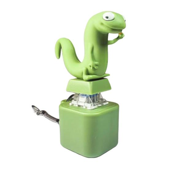 

1/2/3 шт. Декомпрессионный брелок-подвеска, звуковая кнопка, перезаряжаемый светодиодный светящийся брелок в виде ящерицы, портативная игрушка для снятия стресса 1pc