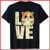 Love Hamster Pet Lover Veterinarian Black Cotton T-Shirt S-5XL