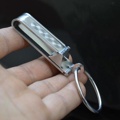Edelstahl Herren Schlüsselanhänger Gürtelclip mit Schnellverschluss