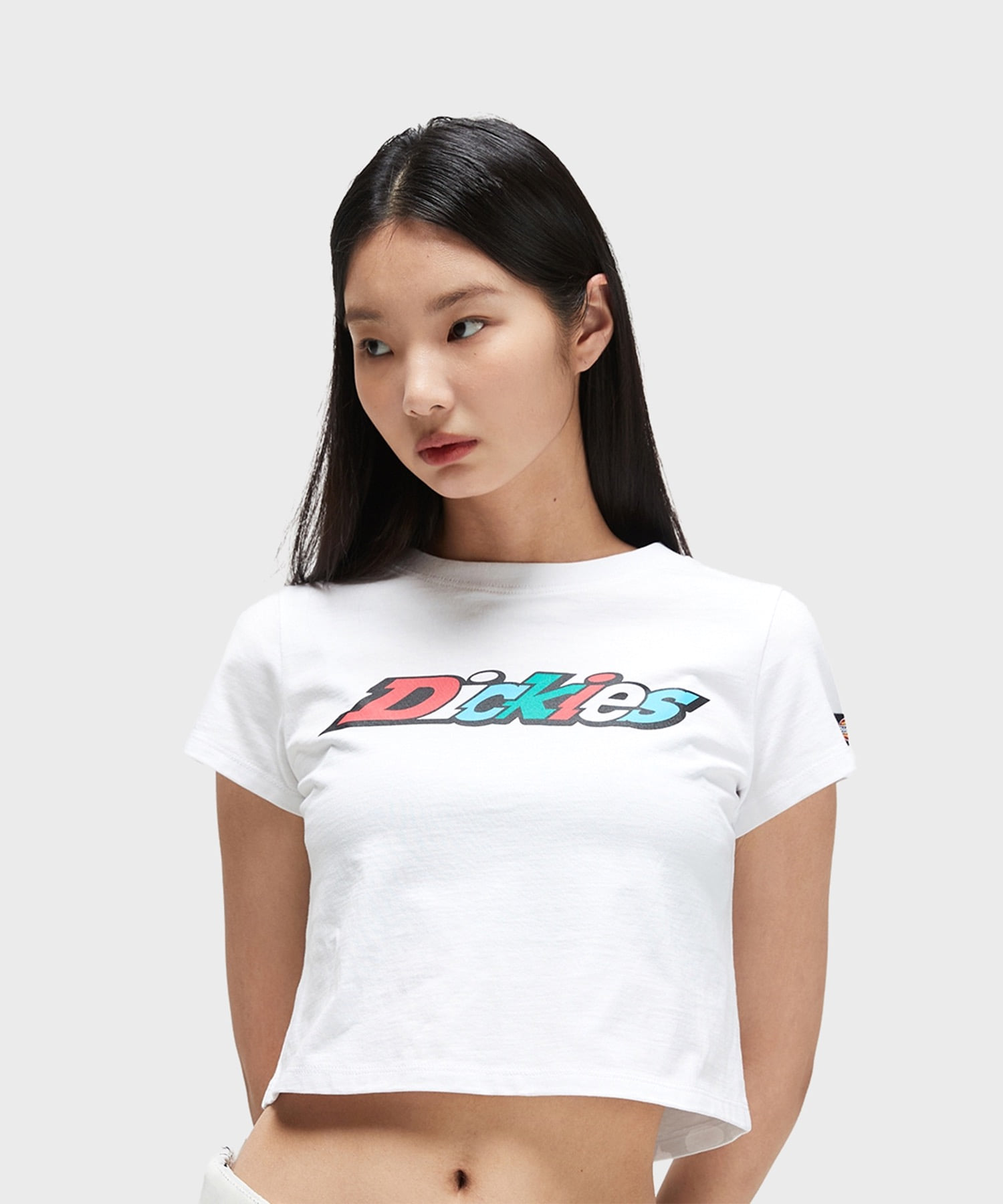 Dickies Color Logo Crop T-Shirt White White/S