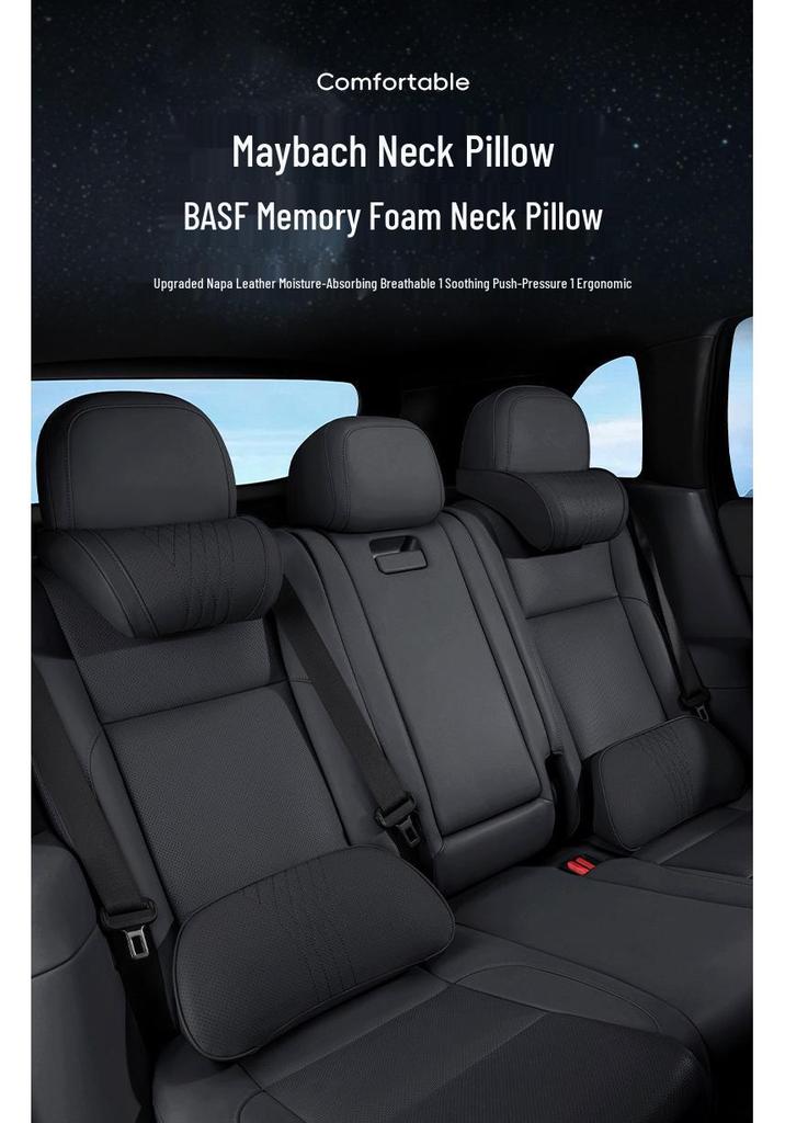 Xpeng P7/P5 Headrest Neck Pillow & Lumbar Support Cushion for Comfort in Car Interior