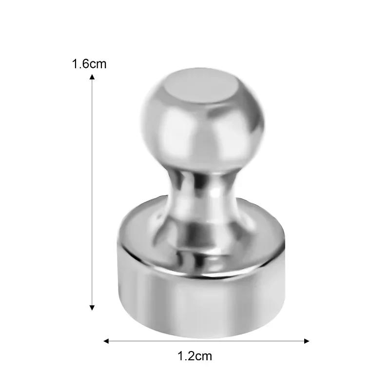 Small Metal Strong Magnetic Pushpins Whiteboard Fridge Magnet Sucker Thumbtack Power  Push Pins Office School Wholesale