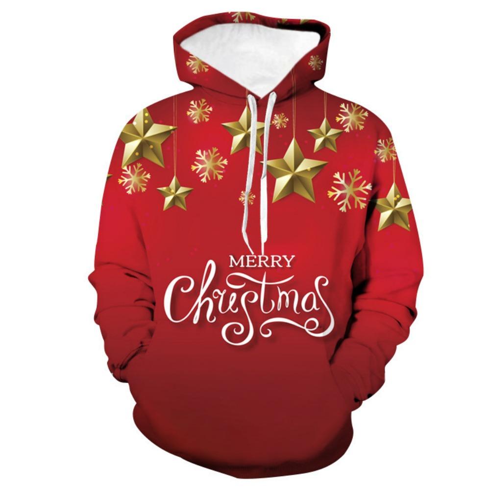 Spring Autumn Men's Hoodies Christmas Series 3D Printed Sweatshirt Long Sleeve Pullover Loose Comfortable Casual Couple Hoodie