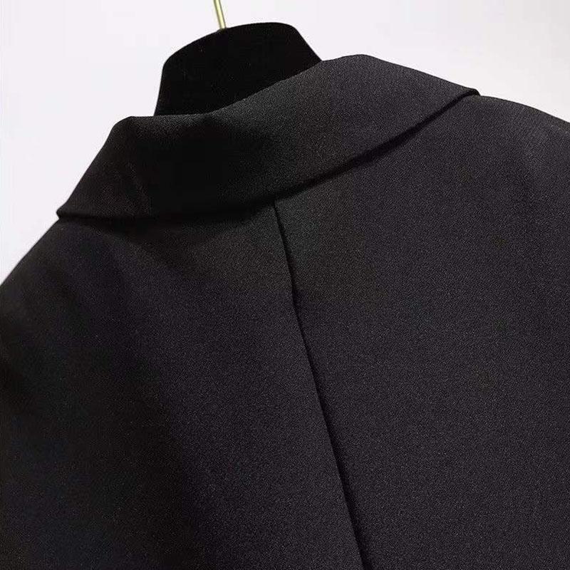 Two Piece Fashion Suit Suspender Dresses Ladies Suit Black Simple Dress Suit Short Casual Suit Dress Black Dress Suit