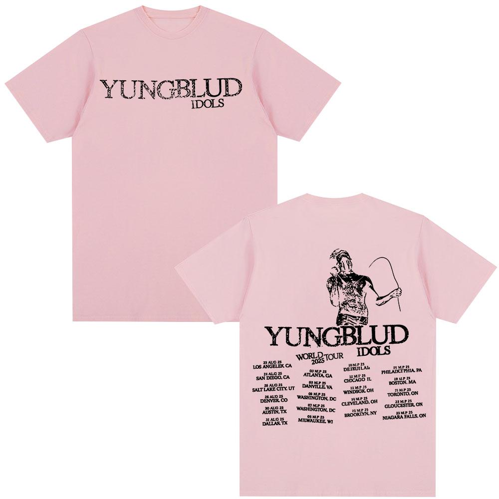 Yungblud IDOLS World Tour T Shirts Fan Gifts Mens Women Clothing Hip Hop Short Sleeve Tshirts Oversized Summer Cotton Tshirt