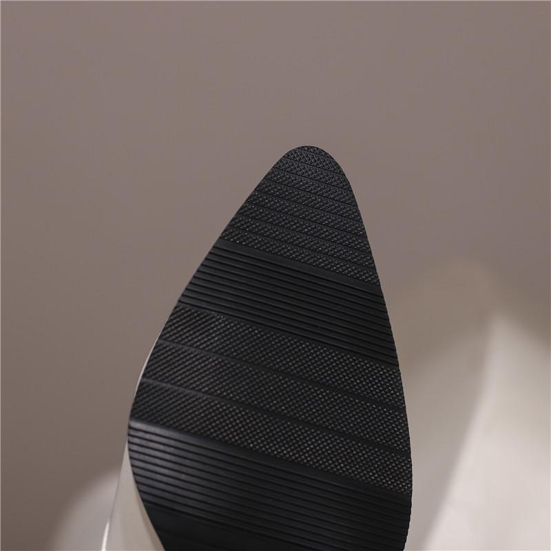 Women's High-heeled Boots Sexy European and American Style Pointed Thick Heel Solid Color Large Size Knee Elastic Boots