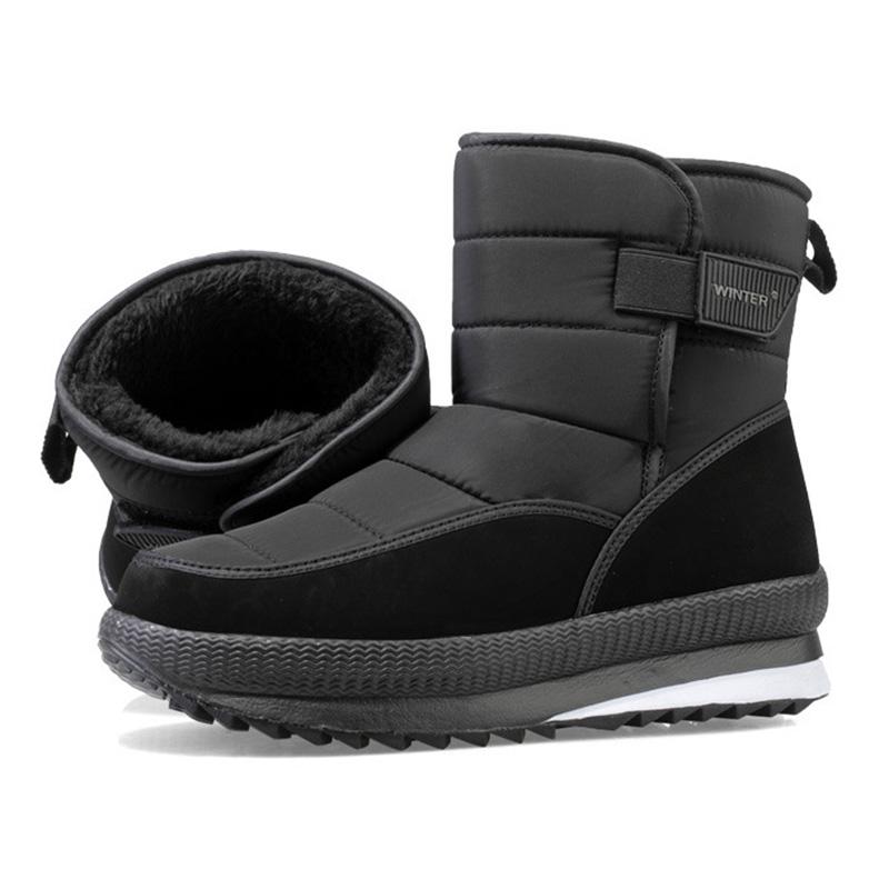Fashion Men Boots Outdoor Winter Boots Man High-top Waterproof Non-slip Shoes Lightweight Snow Boots Fashion Cotton Winter Shoes