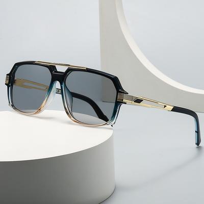 Occhiali da Sole da Uomo con Montatura Grande Nuovi Moderni Retro Export Stile Ins Scatto di Strada Grande Marca Inchiostro Lh268