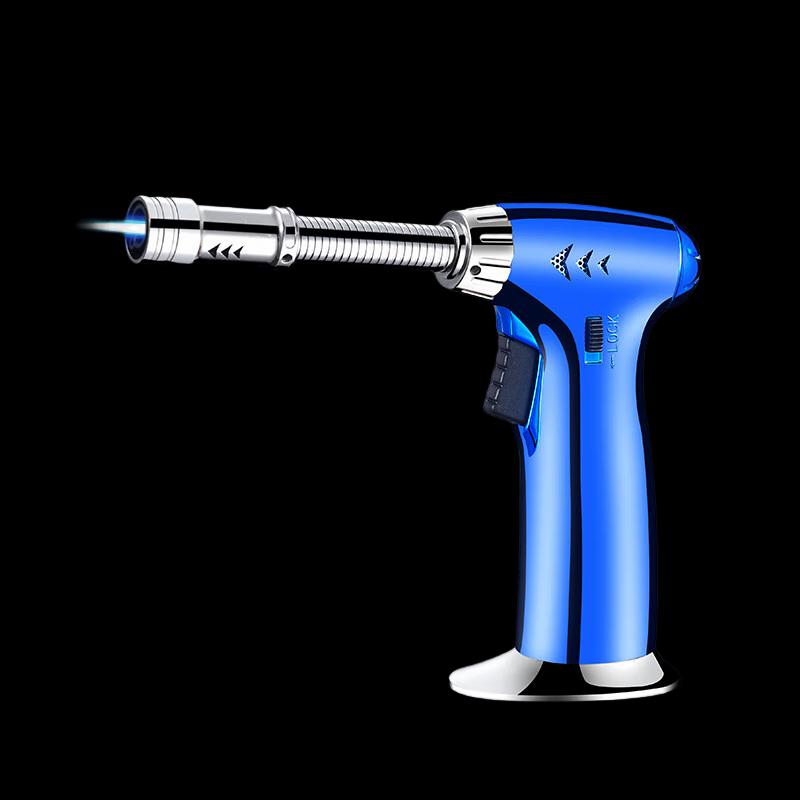 ZISIZ Flexible Hose Blue Flame Outdoor Torch Lighter