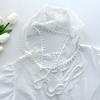 Korean version of idyllic fashion Spice Girl crochet triangle scarf headscarf women's bag head spring and summer headband lace French square scarf