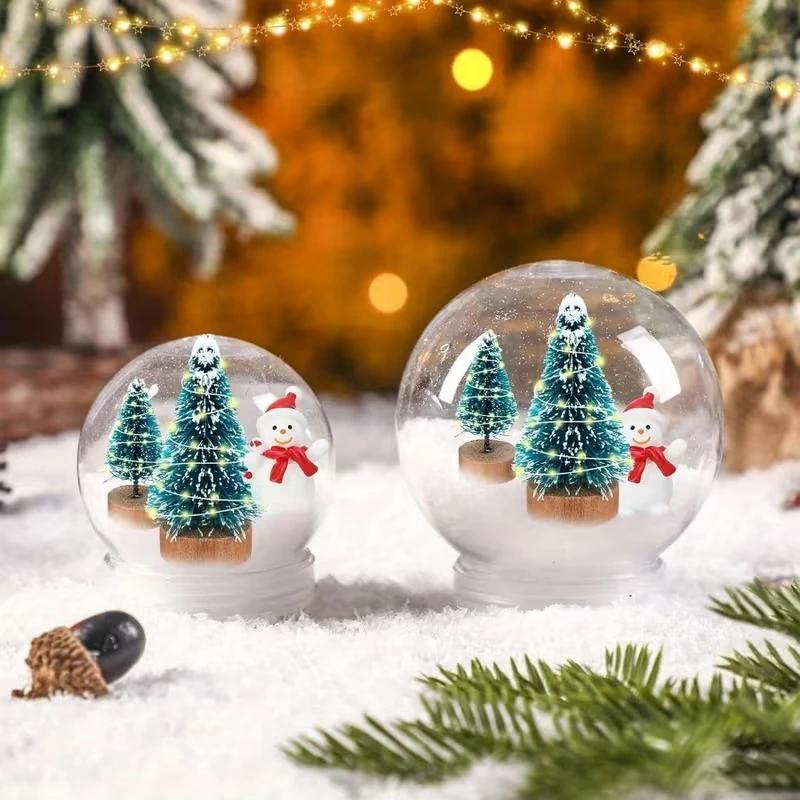 A Top Quality Multi-Use Clear Plastic Water Globes DIY Craft Props Empty Snow Globes with Screw off Cap for Snow Globe Making