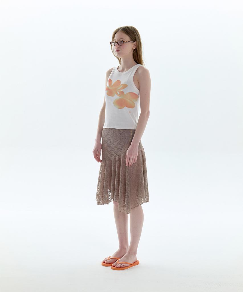 PISCESS Flower Sleeveless Top_Orange