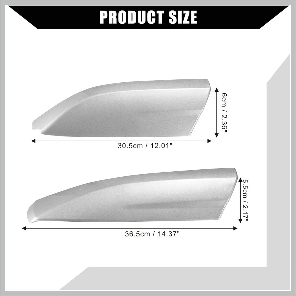 Upper/Roof Rack Rails End Cap Protection Cover Shell for Toyota Highlander 2008-2013 / Rails End Covers Shell Cap / 4 Pcs/Silver Tone White