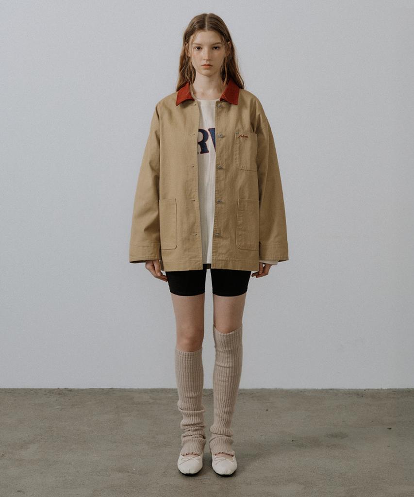 Friver07 Coloring Collar Half Work Jacket [Frsp05Jk01]_Beige