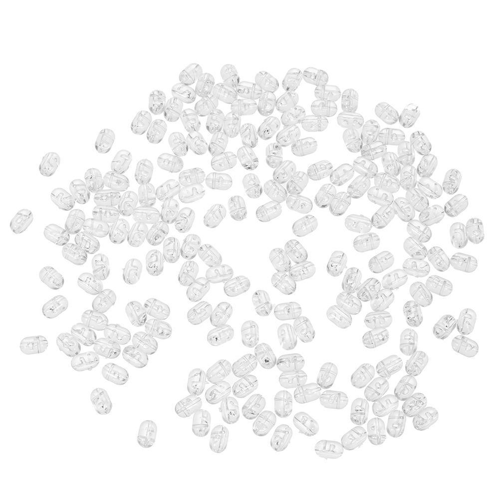 200PCS Oval Shape Fishing Bait Stopper Beads Transparent Bait Stopper Beads  Sea Fishing