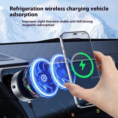 Supporto Magnetico per Telefono da Auto Caricatore Wireless Rapido 15W Dissipazione del Calore