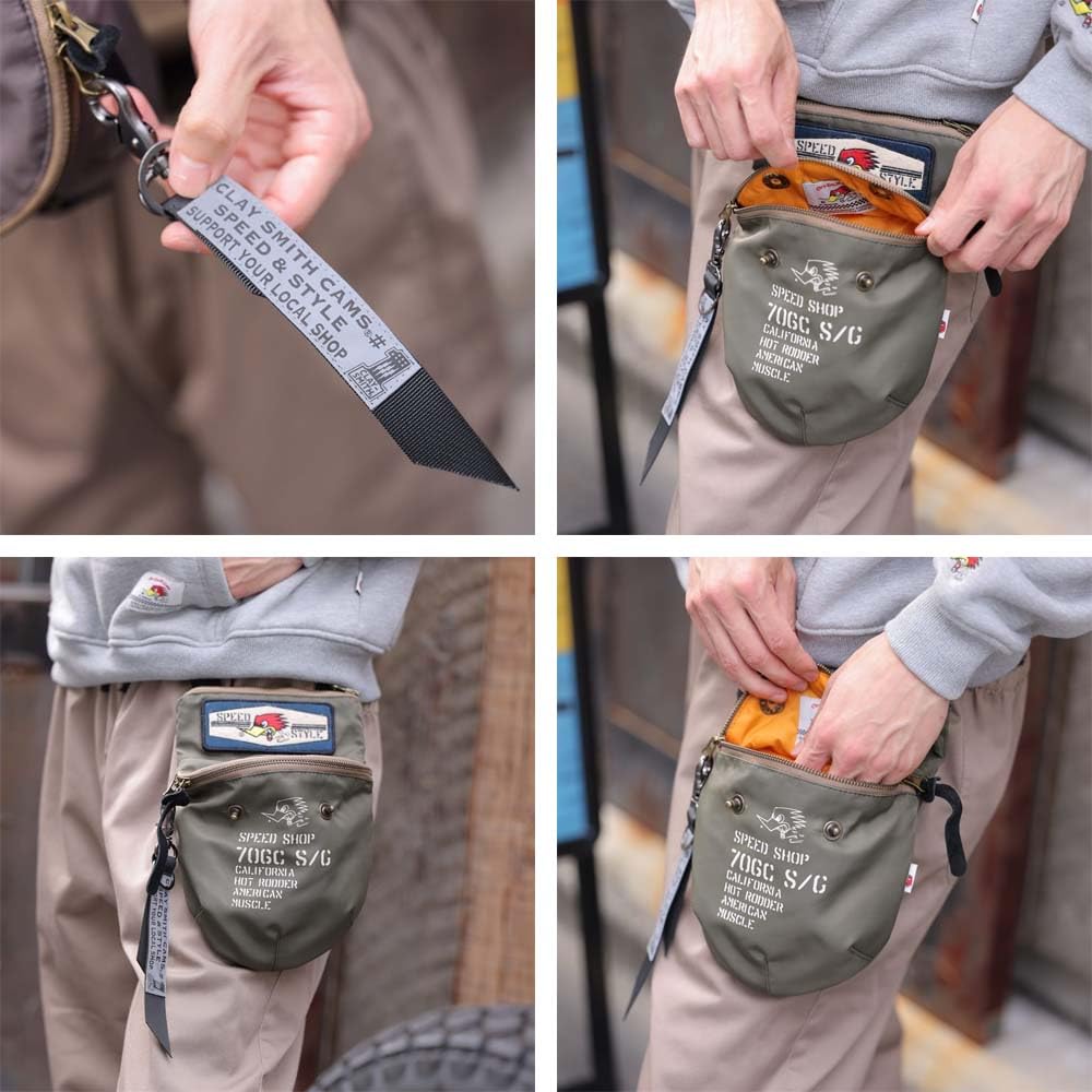 CLAY SMITH WARRIOR Military Leg Bag for Motorcycles, Brown, CSY-5112