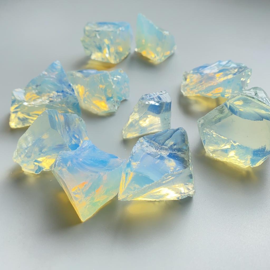 Glittering Raw Opal, Opal Rough Stones, Interior Decoration Diffuser Stone, An Opal with a Beautiful Golden Glow Healing Crystal