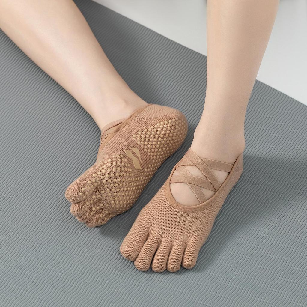Korean Style Non-Slip Pilates Yoga Socks for Women - Trendy Five-Toe Indoor Fashion