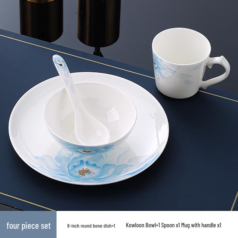 Abay High Bone China Ice Crystal Epiphyllum Dinnerware Set