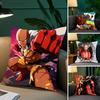 One Punch Man Animation Pillow Case Fashion Square Pillowcase Bedroom Sofa Room Ins Decoration Leisure