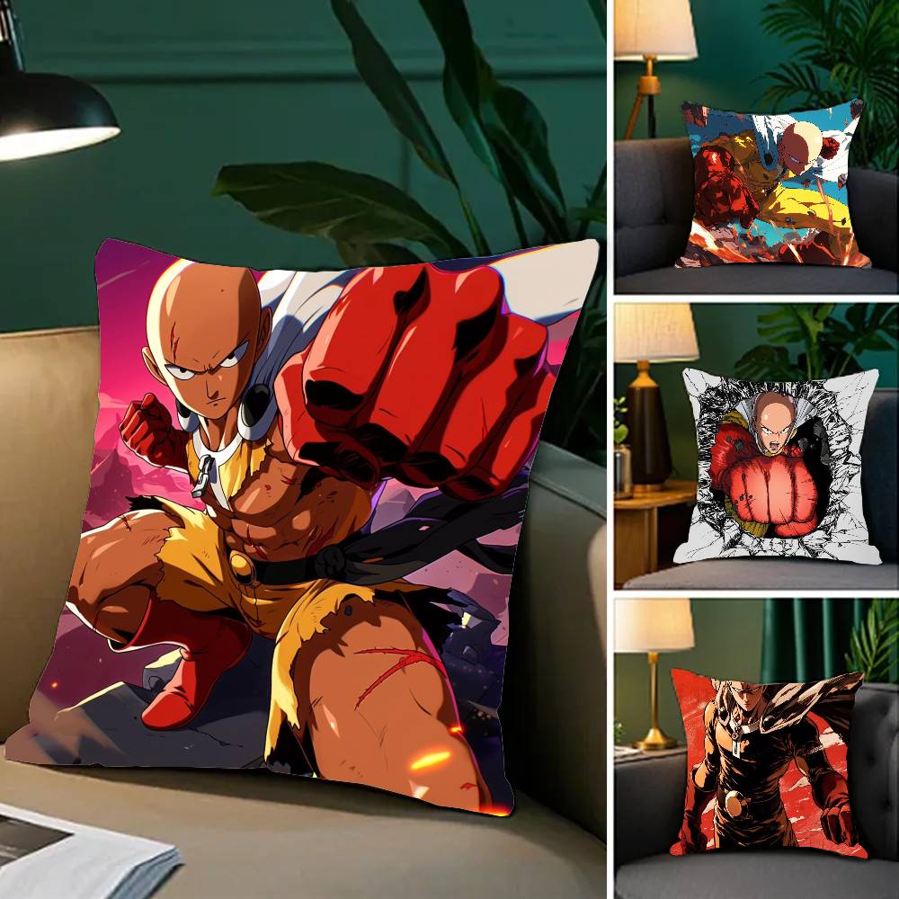 One Punch Man Animation Pillow Case Fashion Square Pillowcase Bedroom Sofa Room Ins Decoration Leisure