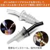 3-piece set wine pourer cocktail spout bottle quick shot injector whiskey olive oil commercial use (white)