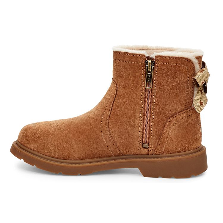 

UGG Детские короткие зимние ботинки Lynde, каштаново-коричневые 1115831K-CHE