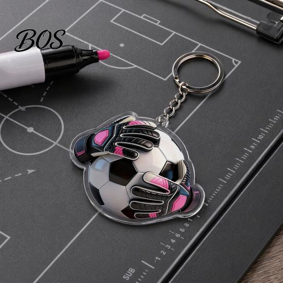Fußball Schlüsselanhänger Anhänger Anhänger, Torwarthandschuhe Ball Design Schlüsselanhänger, Realistischer Halter Sport Zubehör für Fans Rucksack