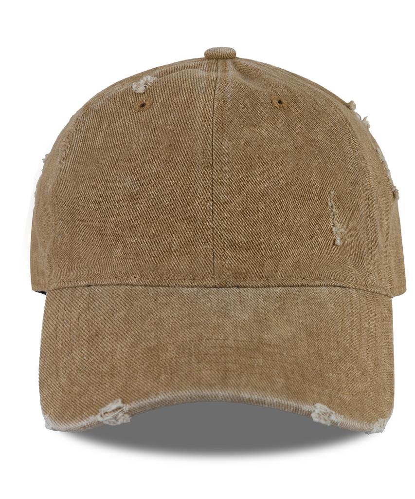 Chaebteo Standard Pigment Damage Ball Cap-Beige