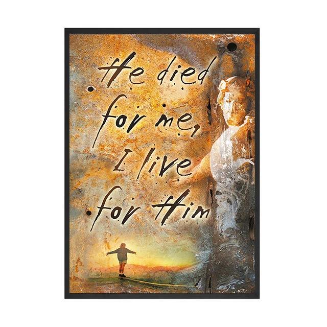 Jesus Kreuz Löwe Religion Erlöser Druck Kunst Leinwand Poster für Wohnzimmer Dekoration Heim Wanddeko Bild
