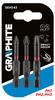 Impact bits PH1/2/3 x 50 mm, 3 pcs.