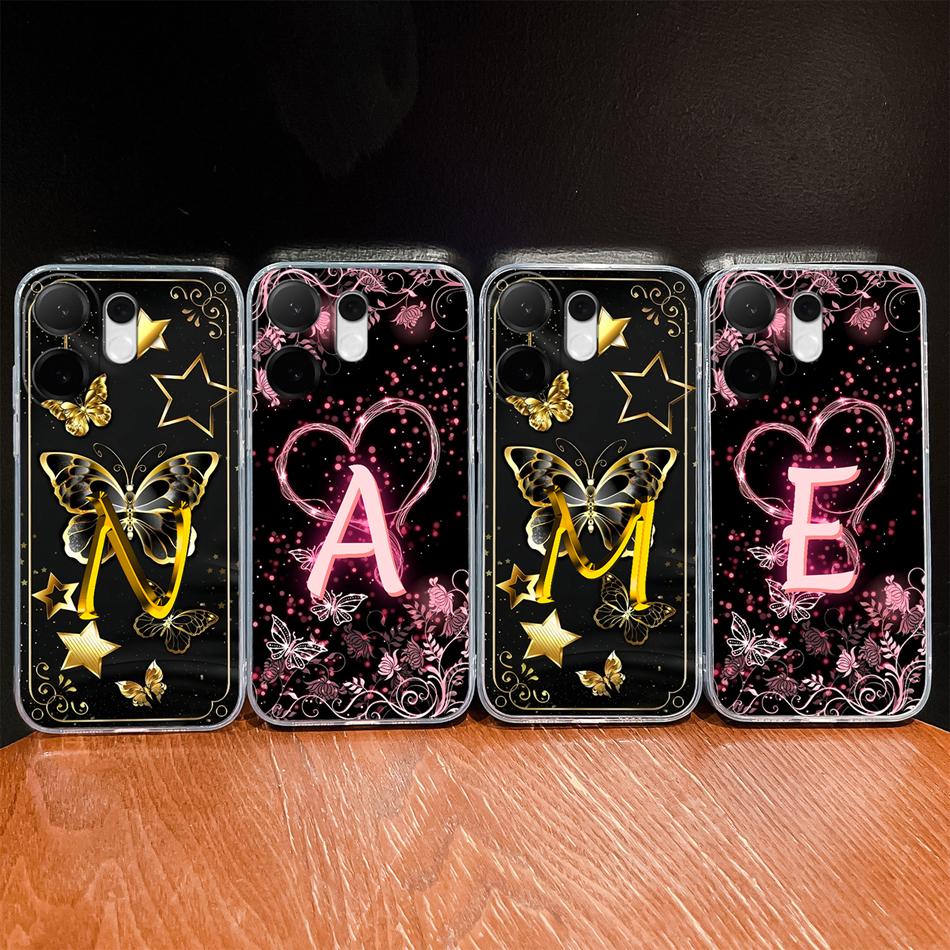 For Vivo V60 Lite Case Stylish Letters Clear Untra Thin Phone Covers For Vivo V 60 Soft TPU Silicone Anti Drop Couple Back Cover